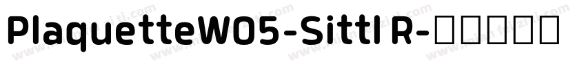 PlaquetteW05-Sittl R字体转换